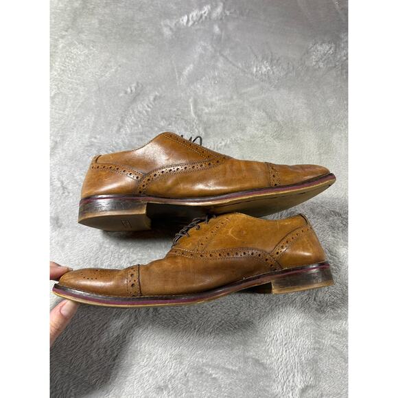 Johnston & Murphy Shoes Mens Size 11 Brown Leather Cap Toe Dress Oxford 20-8682 main image 9